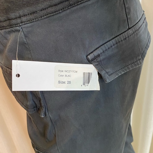 NWT Hudson Runaway Flight Pants Black Drawstring Waist 8 Pockets Size 25 - Picture 7 of 16